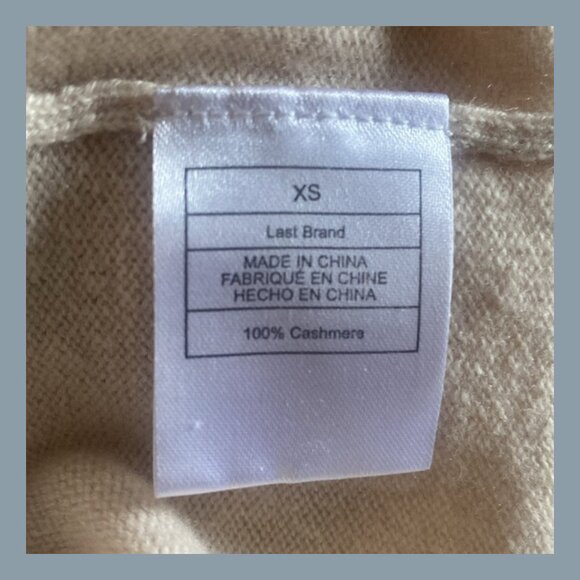 Women's Cream Cashmere Sweater - Picture 3 of 3